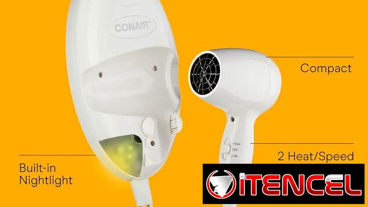 Secadora de pelo Conair de pared, de uso como nueva