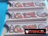 Cenefa de cocina y de bañó loza de piso y azulejos cintillo cemento gris cola y blanco purle teja 59576317