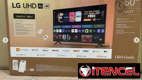SMART TV LG 50 pulgadas UA77 AI UHD 4K año 2025 serie A7 precio $540 USD Mensajería Incluida