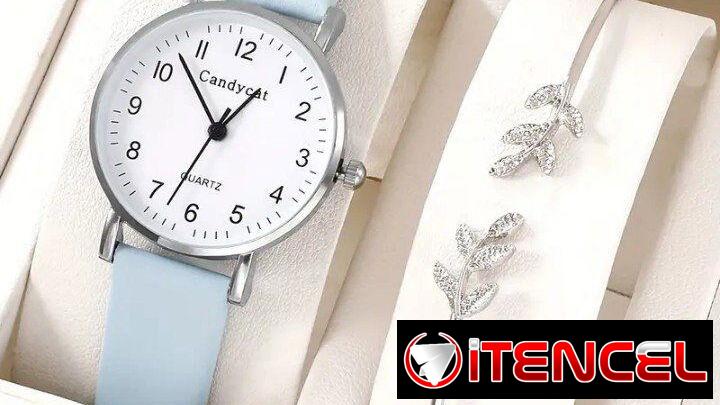 📞53884600.🎇 Set reloj de cuarzo para mujer y brazalete🎇 Mensajería disponible.🚴