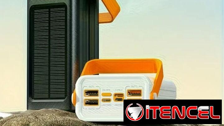 Cargador portátil de 70000mah con panel solar