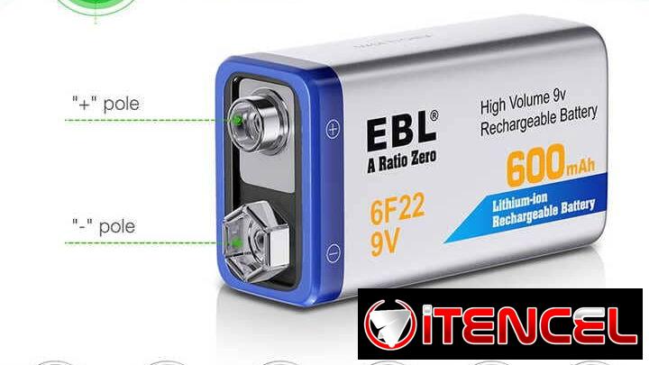 🔋​ BATERIAS RECARGABLES 9 VOLT 🔋​ MARCA EBL® 🔋 CALIDAD 🔋 LA MEJOR 🔋 600mAh 🔋 – 5.887.23.60