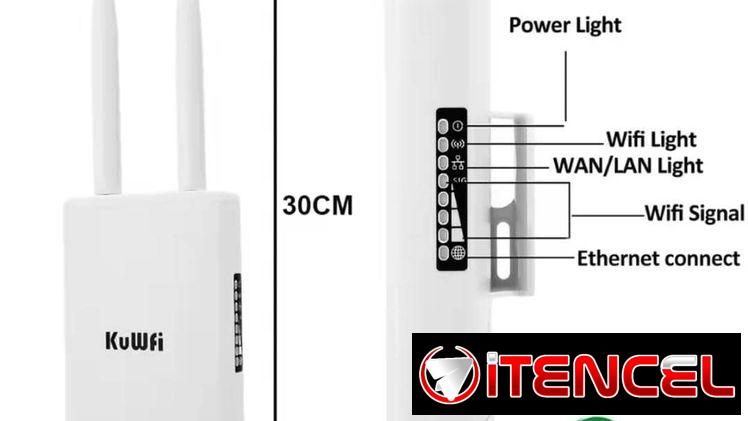 El enrutador WiFi de 1.150Mbps es un enrutador 4G CPE para exteriores con una antena externa de alta ganancia de 2 pieza