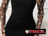 ✨ Vestido de mujer de chifón con apliques de pétalos de color liso, nuevo estilo de primavera y verano  Precio: 25USD