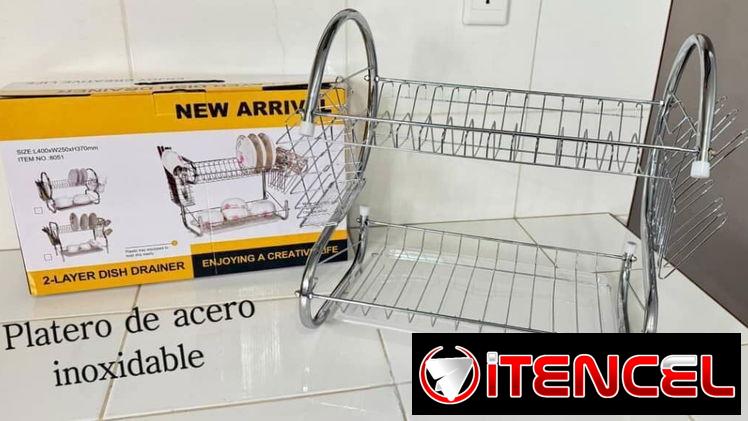Platero de 2 niveles acero inoxidable