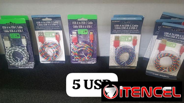 – vendo cables USB tipo C a USB tipo A Carga rápida 1 metro