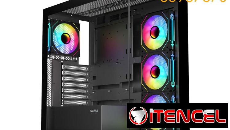 Chasis Gaming SAMA SV-01 + 4 fanes ARGB