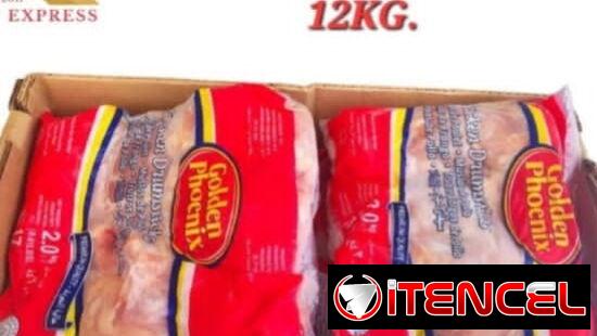 2190 Cajas de pollo de 12 kg..