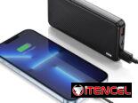 Cargador portatil 10000 mAh. Carga Rápida 22.5W + PD 20W. Puertos: 2 USB + 1 USB-C. Power bank