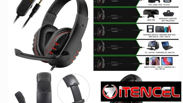 Audifonos gamers de casco con micrófono