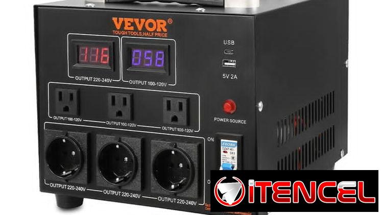 TRANSFORMADOR / CONVERTIDOR DE VOLTAJE VEVOR 5000W ⚡   💵 Precio: 310 USD   🛡️ Garantía: 1 mes    🔹 Potencia alta: 500