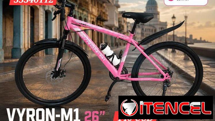 🚲 Bicicleta Montañesa 26 Vyron M-1 👀 Características principales: – Amortiguación Delantera – Frenos de Disco en ambas