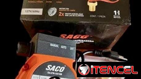 Bomba presurisadora marca SACO  !! 35L/min – 9 metros de altura – 110volt