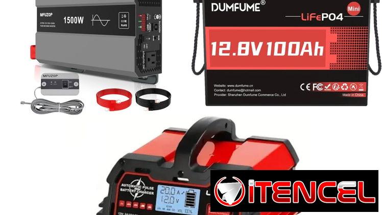 ⚡️Super oferta KIT de respaldo es llegar y usar⚡️ Solo se vende el kit completo!!💵565 USD  MFUZOP Inversor de Onda Pura