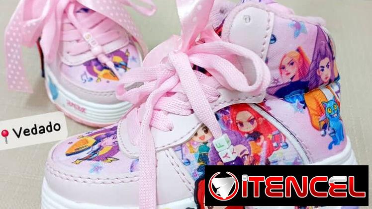 Tenis de niños y niñas BOTAS GUERRERAS K-POP ROSA Y LILA💕💜