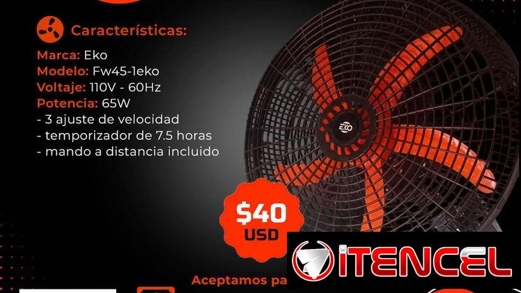 💲40💲 VENTILADOR DE PARED EKO. MENSAJERÍA CON FACTURA Y GARANTÍA. TLF 54833699