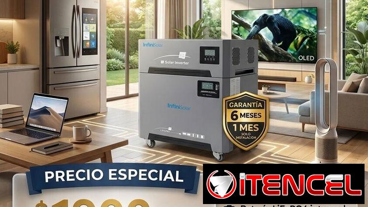 💡☀️⚡ SOLUCIÓN AIO INFINITY ⚡☀️💡 INVERSOR DE 3KW CON 7KW DE BATERÍAS. SERVICIO DE ENTREGA GRATIS, GARANTÍA. TF 54833699