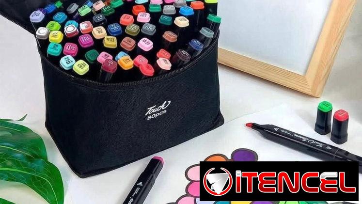 Estuche de 80 plumones doble punta