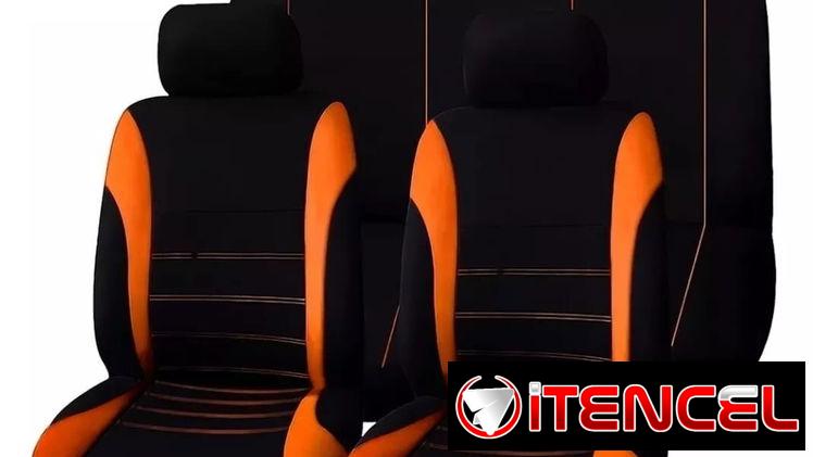 ¢¢-Forro de asientos de 8piezas negro-gris / negro-azul / negro-naranja / negro-rojo en 30usd ¢¢