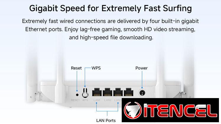 Router U-SPEED WiFi AC1200 Router inalámbrico de doble banda, velocidad de hasta 1.2 Gbps, 4 puertos Gigabit /63142460