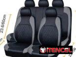 Juego de cubiertas de asiento de automóvil de 9 piezas que incluye 2 cubiertas de asiento delanteras,