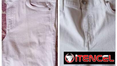 Pantalon Jeans elastizado blanco p/ hombre talla 32 marca GAP