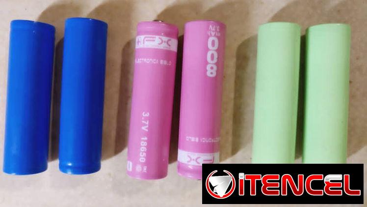 Pilas (Baterías) de Litio. Modelo 18650 Capacidad: 800 mAh   Para Bocinas, Radios y Lámparas Recargables.  Precio: 600 m