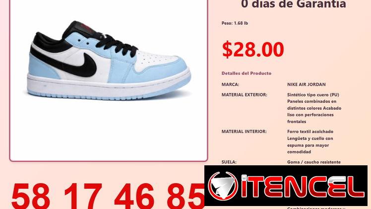 TENIS NIKE AIR JORDAN AZUL CON BLANCO Y NEGRO
