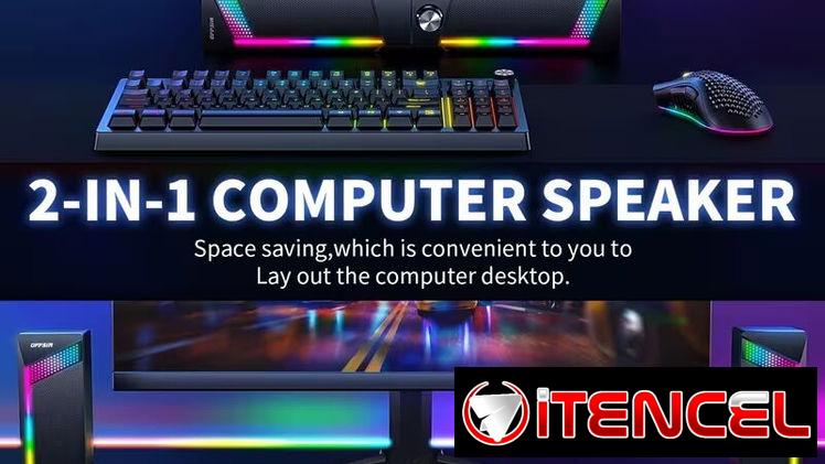 Altavoces Gamer para PC con Luces RGB, USB y Auxiliar 3.5 mm | videojuegoshabana.com