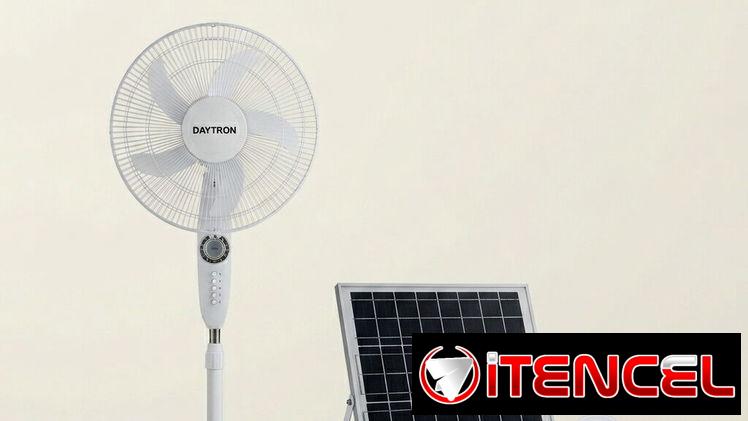 🌬Ventilador Marca Daytron, Recargable, de 18 pulgadas. Trae panel solar👌