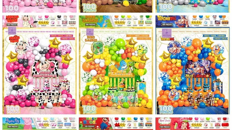 🎈Sets decorativos temáticos de 100 piezas 🎈
