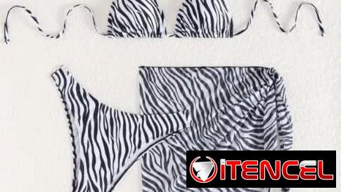 Bikini de tres piezas (cebra) tallas S y L