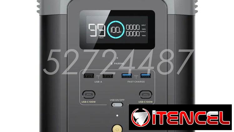 ✅✅52724487 – Estación de energía ECOFLOW DELTA 2, 1024Wh Batería LiFePO4 (LFP), 1800W (nominal), 2700 (max)✅✅