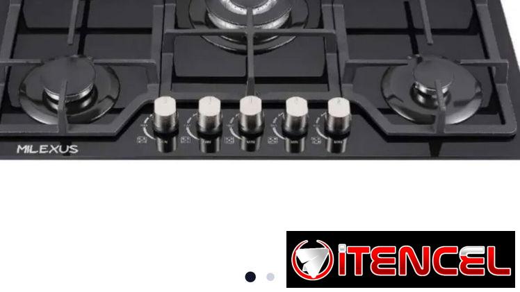 Cocina de Empotrar Milexus 5 Quemadores Negra