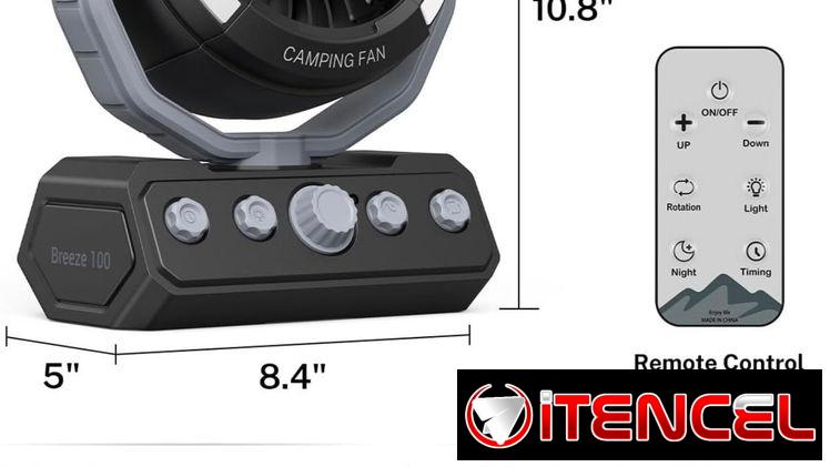 Ventilador recargable de mesa