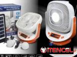 Ventilador Recargable 8′. Batería de Lithium. Más de 10 horas.. panel solar incluido.