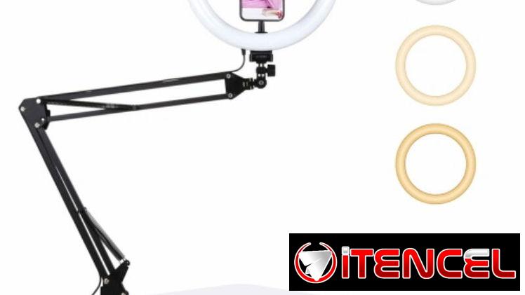 Brazo Articulado con soporte para celular y Aro de Luz led,  grabar videos, selfies precio $50 USD Transporte Adicional