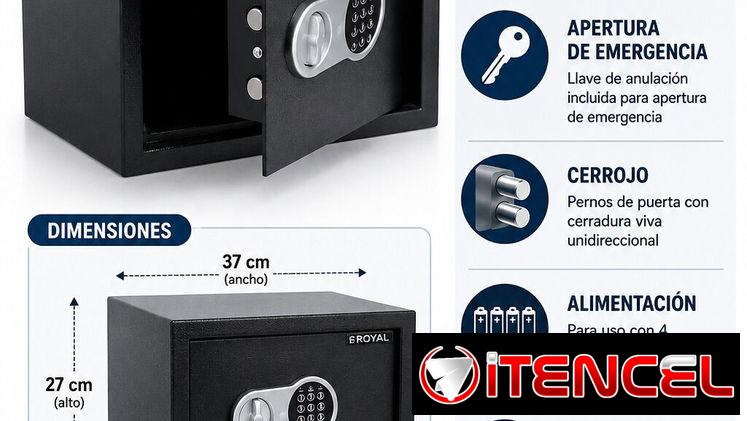 🔐 CAJA FUERTE DIGITAL ROYAL 16L DISPONIBLE! 🔐