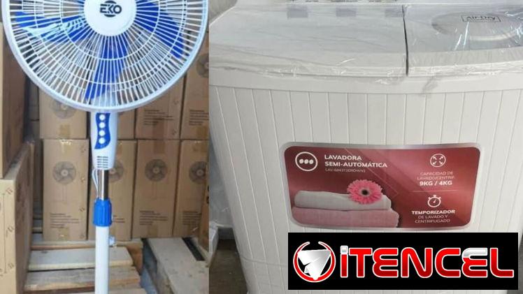 Lavadora semiautomática 9kg y ventilador de pedestal