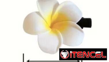___Hebillas de flores (con pinzas) 6 cm. Colores varios