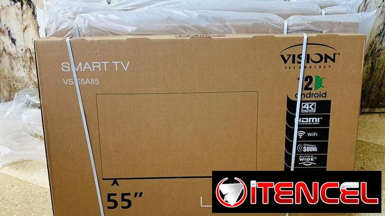 Smart tv visión con cajita interna y soporte domicilio incluido a la pared de 55″