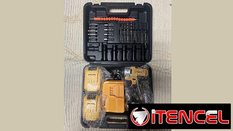TALADRO DE IMPACTO DE BATERIA ,CON DIFERENTES ACCESORIOS (PUNTAS) BARATICO.