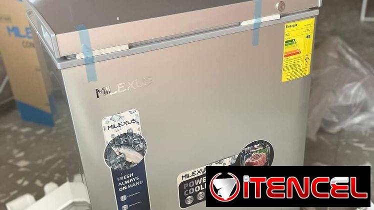 FREZZE MARCA MILEXUS DE 6 PIES GRIS DE ACERO INOXIDABLE
