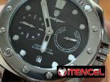 Reloj para hombre , pulsera de cuero degradado gris. De cuarzo, pilas .