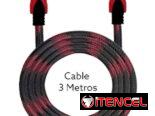 Cable enmallado HDMI a HDMI (HD Resolución 1920x1080p) de 3m. Nuevo en 5000 CUP