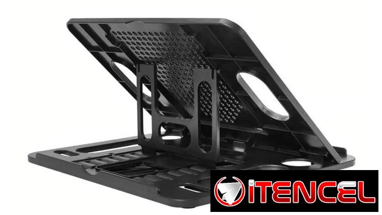 Soporte Ergonómico Unno Tekno Para Laptop Ajustable 8 Niveles 360° Antideslizante Con Soporte Para Teléfono