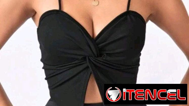 Blusa de tirante de color negro