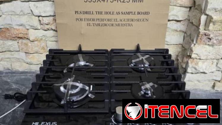 Cocina de empotrar milexus 4h con cristal templado y magneto mensajería incluida