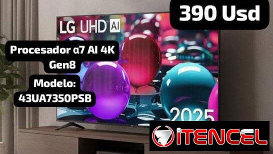 Smart TV LG 43″ 4K UHD, Garantía de 6 meses, Entrega por un mínimo costo adicional de 1 Usd para toda La Habana