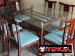 ⚜️ Juego de comedor electrón antiguo restaurado • Entrega incluida 🚛